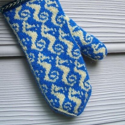 Seahorses Mittens