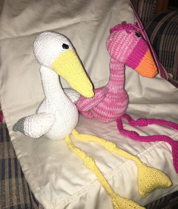 Flamingo and Stork