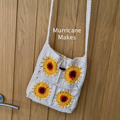 Handbag With Shoulder Strap, Unique Sunflower Embroidery Bag