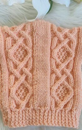 "Breda" Aran Knitting Pattern for Babies