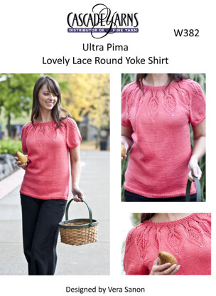 Lovely Lace Round Yoke Shirt in Cascade Ultra Pima - W382