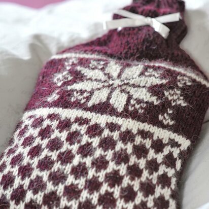 Fair Isle hot water bottle cozy