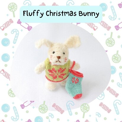 Fluffy Christmas Bunny