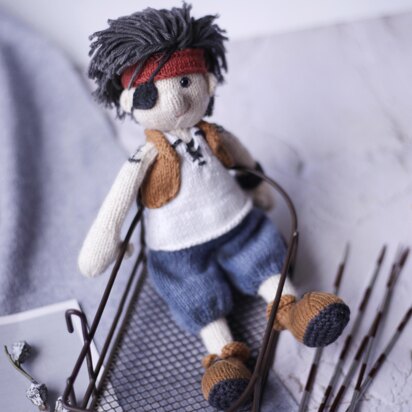 Doll Knitting Pattern - Pirate Doll - Jackie