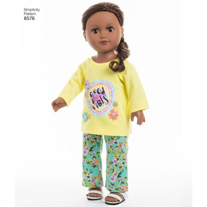 Simplicity 8576 Unisex Doll Clothes - Paper Pattern, Size OS (ONE SIZE)