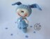 Pebble doll blue Bunny