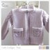 Child’s Cardigan with cable detail on sleeves and pockets - P065