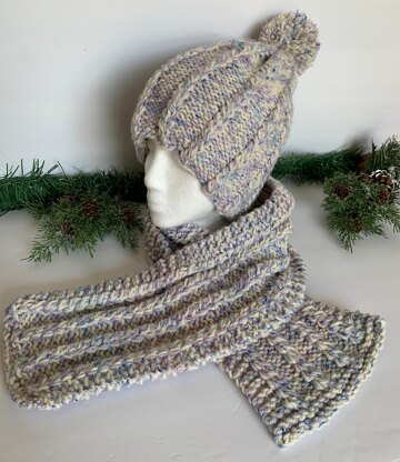 Tweedy Twist Hat and Scarf