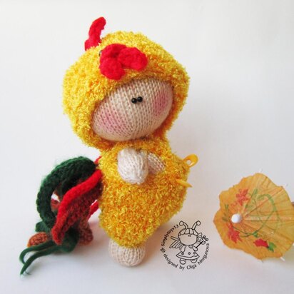 Pebble doll Rooster