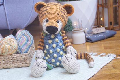 Crochet Pattern Bobble overalls for toys