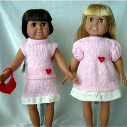 Valentine's Day! - Knitting Patterns fit American Girl and other 18-Inch Dolls