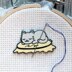 The Snarky Crafter Sleepy Kitty On Embroidery Hoop