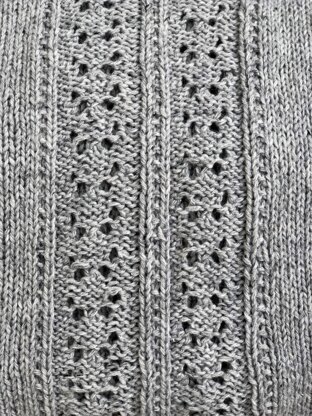 Cardigan with Neat Eyelet Panels