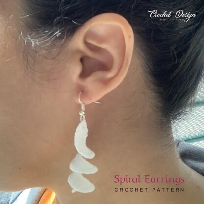 Spiral Earrings, Crochet Earrings Pattern, PDF File - pattern for beginners