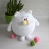 White fat cat "Snowball" toy