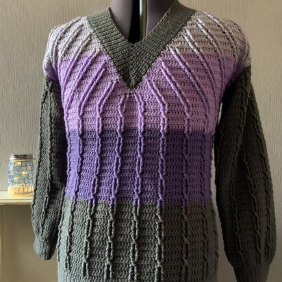 Deep V Cable Sweater