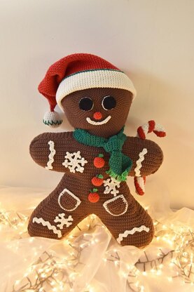 XXL Gingerbread Man with Christmas Hat (60cm/24")