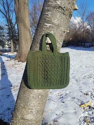 Cabled Zig Zag Bag