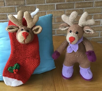 Rudolph stocking set
