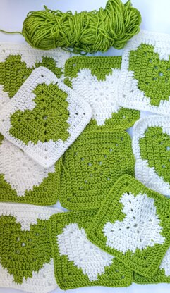 Heartful Hilda Granny Square Blanket