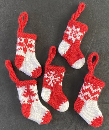 Mini Christmas stocking ornament Knitting pattern by Julie Williams ...