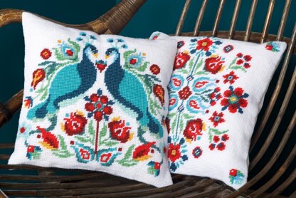 Vervaco Pauline the Peacock Cushion Needlepoint Kit