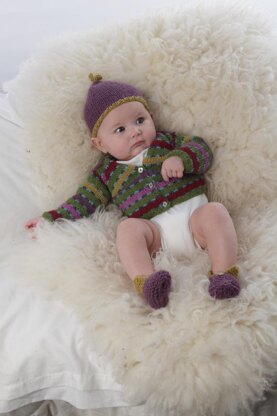 Baby Highland Dreams ,Cardigan, Hat and Bootees