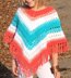 Colorful Boho Poncho for Kids Crochet Pattern