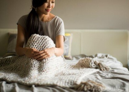 Chunky Ribbed Knit Blanket & Simple Garter Stitch Blanket