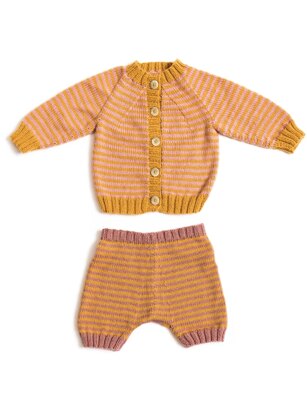 Striped Jacket and Trousers in Rico Baby Dream DK Uni - 975 - Downloadable PDF