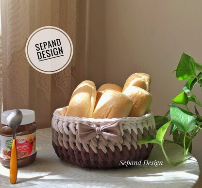 Zpaghetti (t-shirt) yarn basket- long St Chocolate