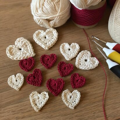 Crochet Heart in three sizes
