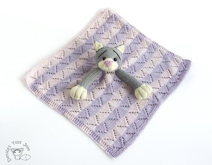 Gray Cat Toy Baby Blanket