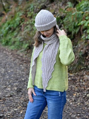 Morning Mist Hat and Scarf set