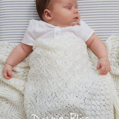 Heirloom Christening Shawl - Knitting Pattern For Babies in Debbie Bliss Rialto Lace