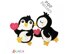 Penguin duo crochet applique pattern
