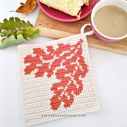 Acorn Leaves Potholder