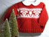 Christmas sweater with pocket and reindeers
