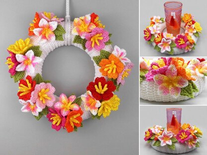 Colorful flower wreath