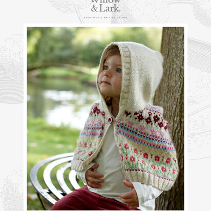 "Flora Cape" - Cape Knitting Pattern For Girls in Willow & Lark Nest