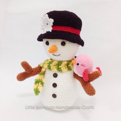 Snowman And Bird