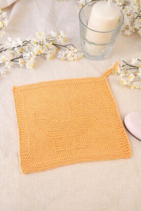Knitted Chicken Washcloth