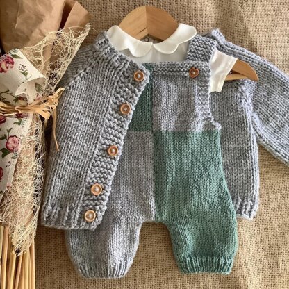 Cardigan and Overalls
