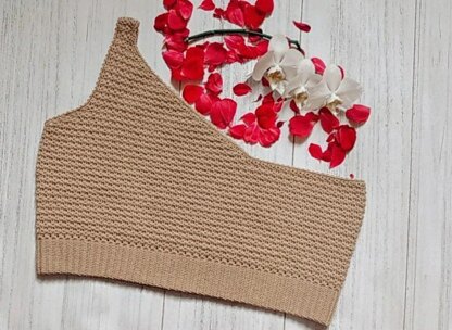 Crochet top "Lemon caramel"