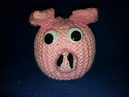 Knitted Pig Orange Chocolate Cover