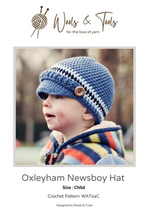 Oxleyham Newsboy Hat Crochet Pattern (Child)