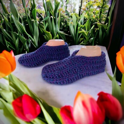 Fast and Thick Slippers - knitting pattern