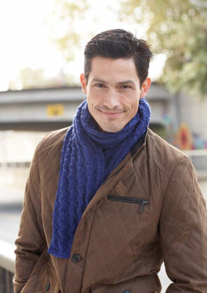 Caron Men's Basic Hat and Scarf Knit Set