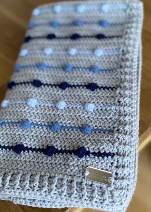 Bobble Stripe Baby Blanket #2
