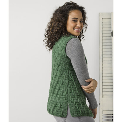 Ethridge Vest - Waistcoat Knitting Pattern for Women in Tahki Yarns Whistler